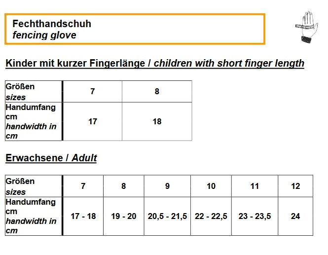 Guante FWF para SABLE "Safety Gel" 800N FIE - Villalbi Esgrima